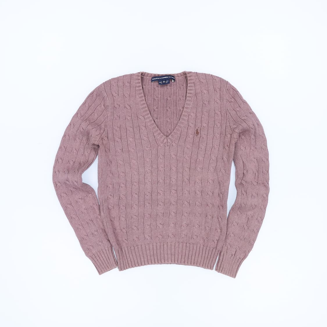 M 폴로 랄프로렌 브이넥 케이블 니트 4201 상품이미지1