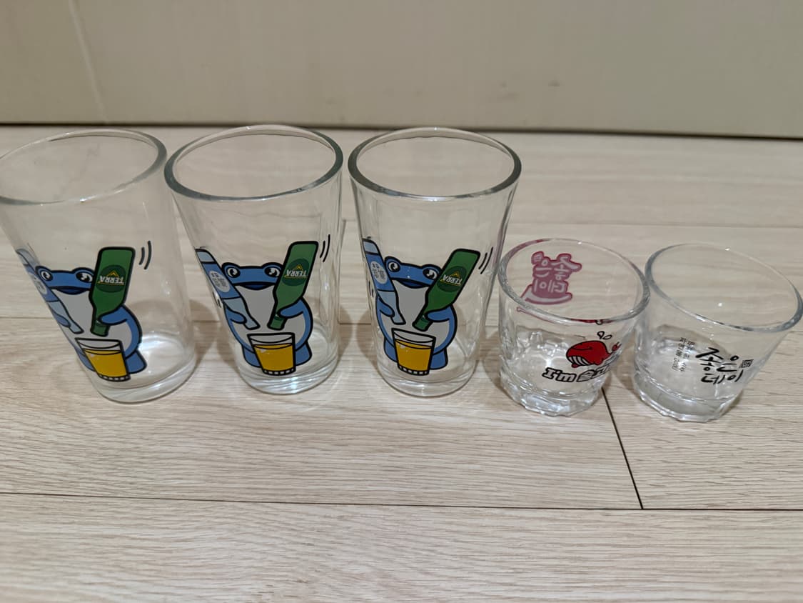 전용맥주잔 레트로유리컵 소주잔 위스키잔 등  24개 일괄 상품이미지2