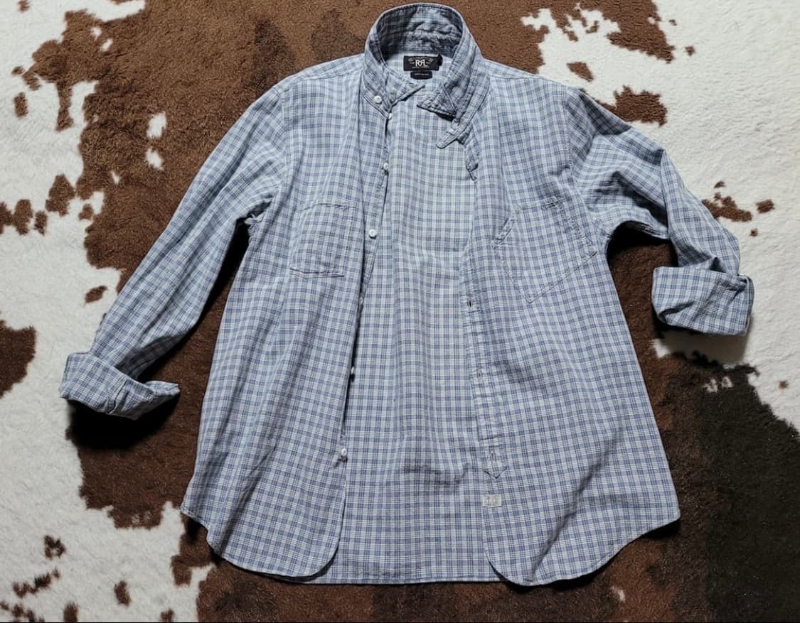 RRL 연블루 체크 남방 [XL] 상품이미지3
