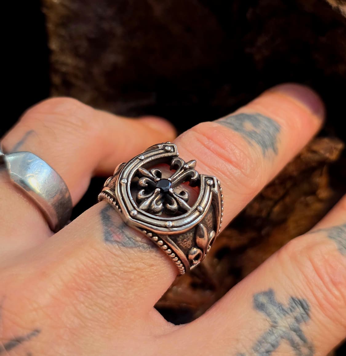 3cross silver925 cross horseshoe ring 상품이미지8