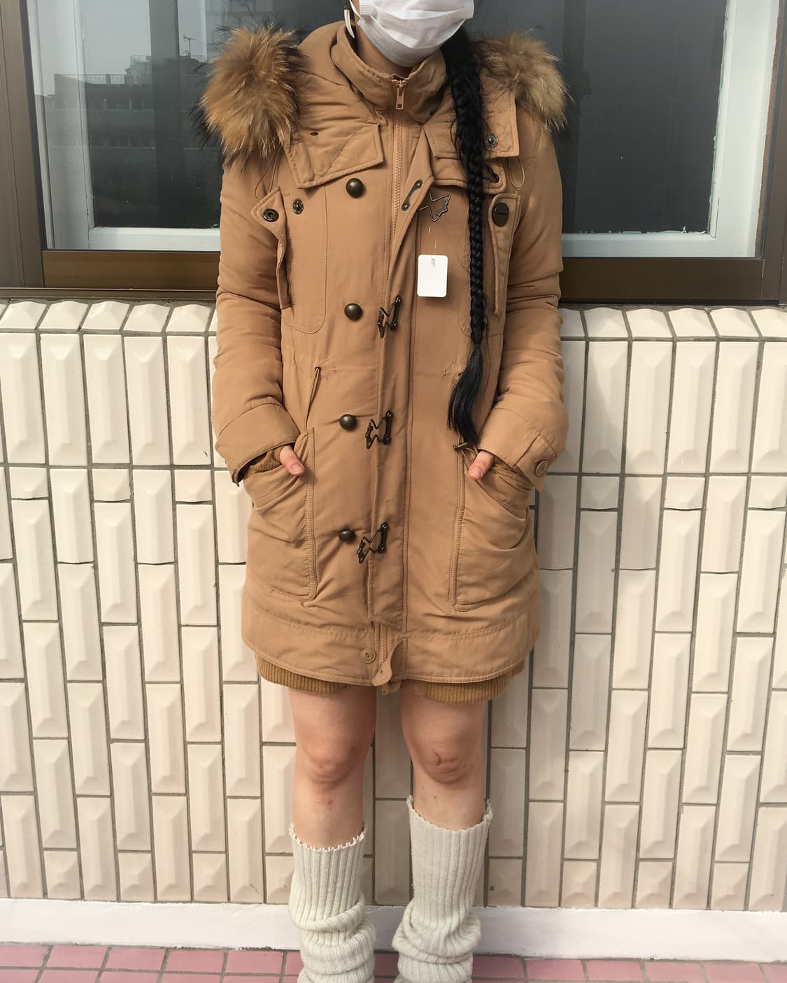 Raccoon fur hood filed jacket 상품이미지1