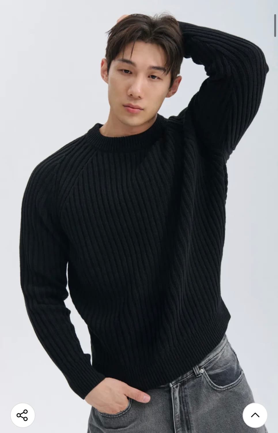 나인제트 헤비코튼 크루넥 머슬 니트 상품이미지1