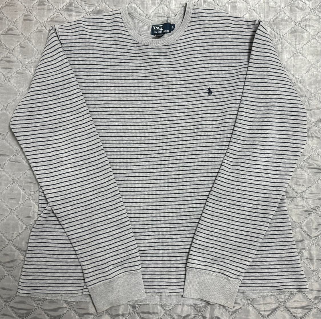 폴로 랄프로렌 스트라이프 그레이 롱슬리브 상품이미지1