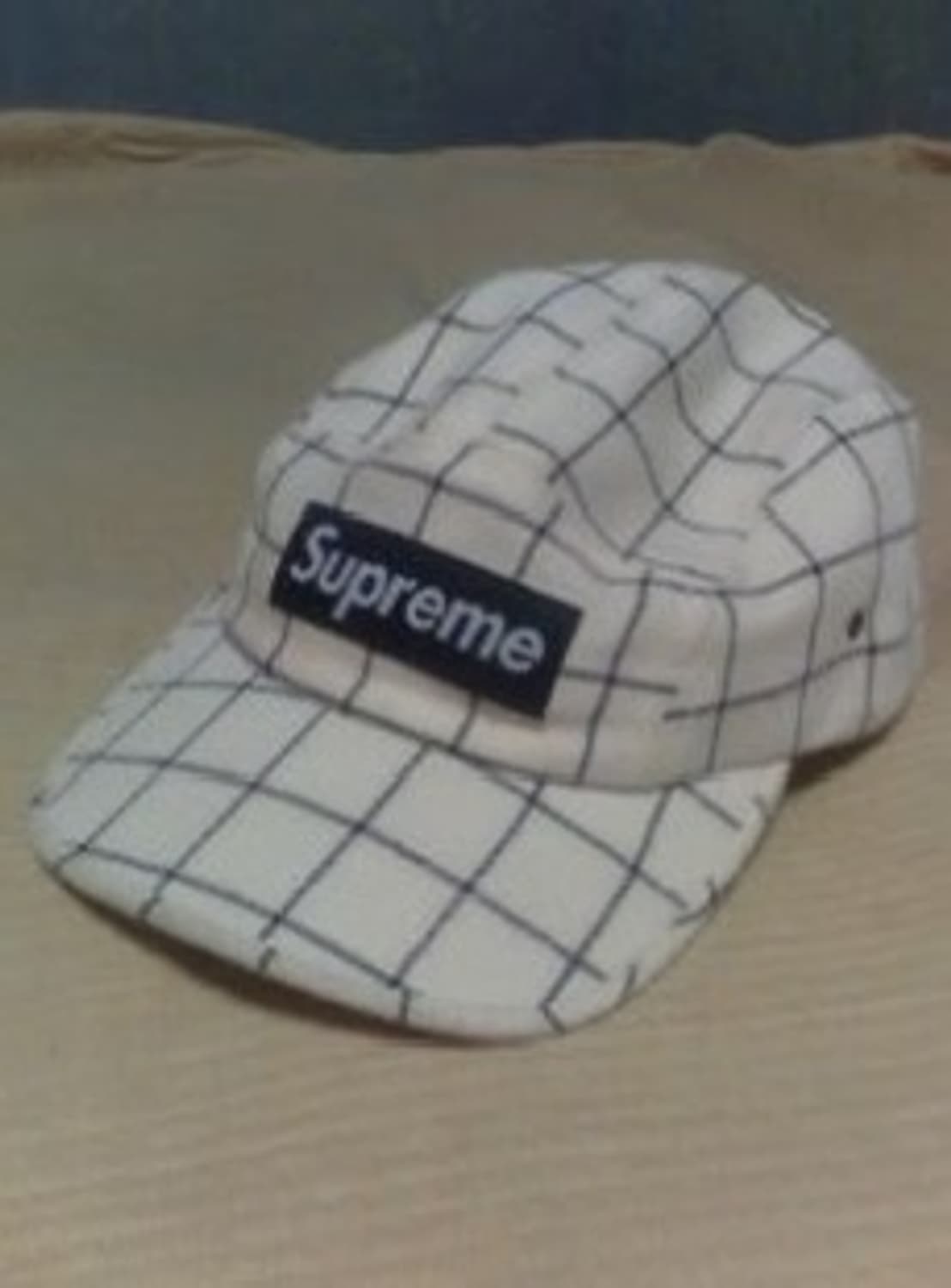 슈프림 2004 아이보리 체크 패턴 캠프캡  상품이미지9