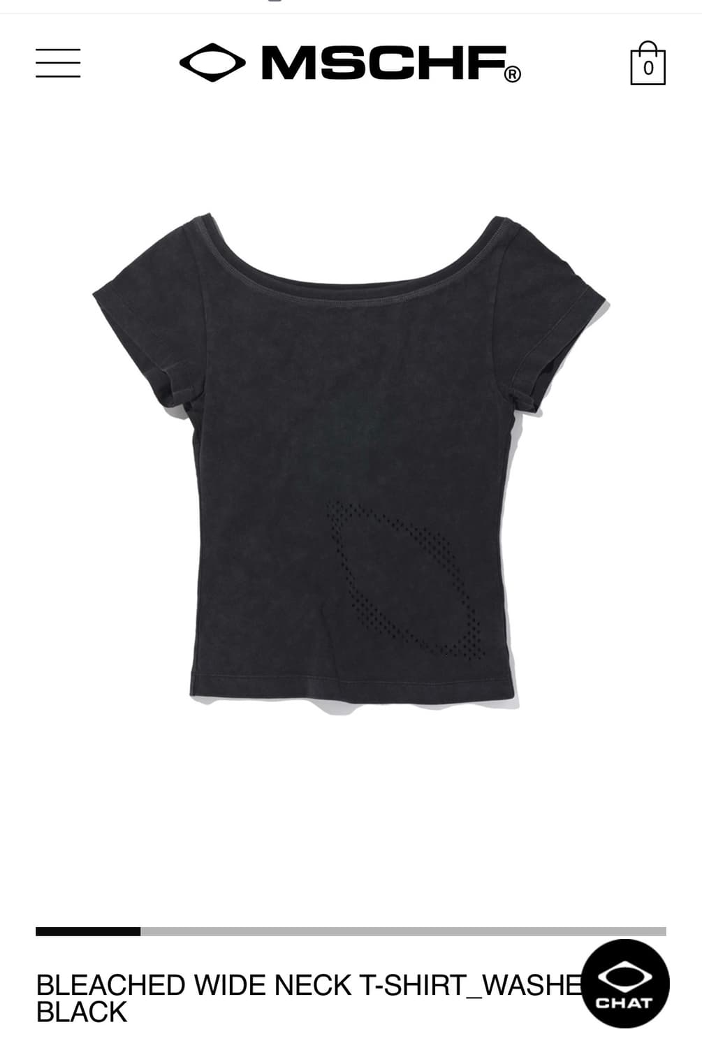 미스치프 bleached wide neck 반팔 상품이미지1