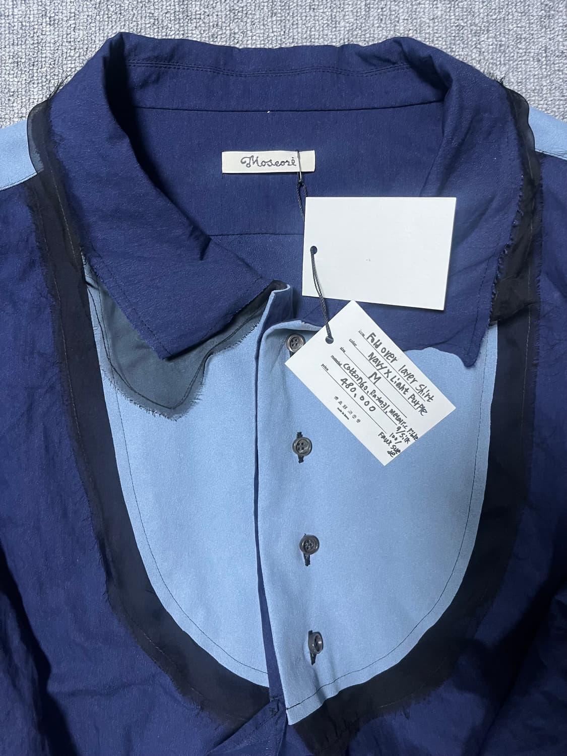 [M] Moseori fold over layerd shirt  상품이미지2