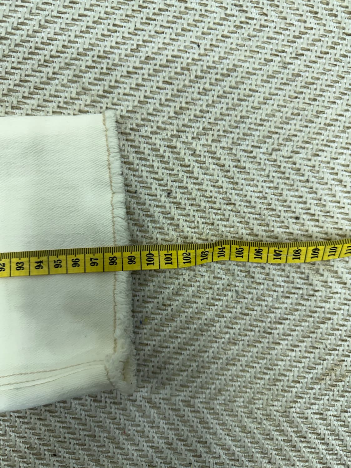 정품) TIME 타임 한섬 여성 아이보리 데님 팬츠 61(24-25) 상품이미지8