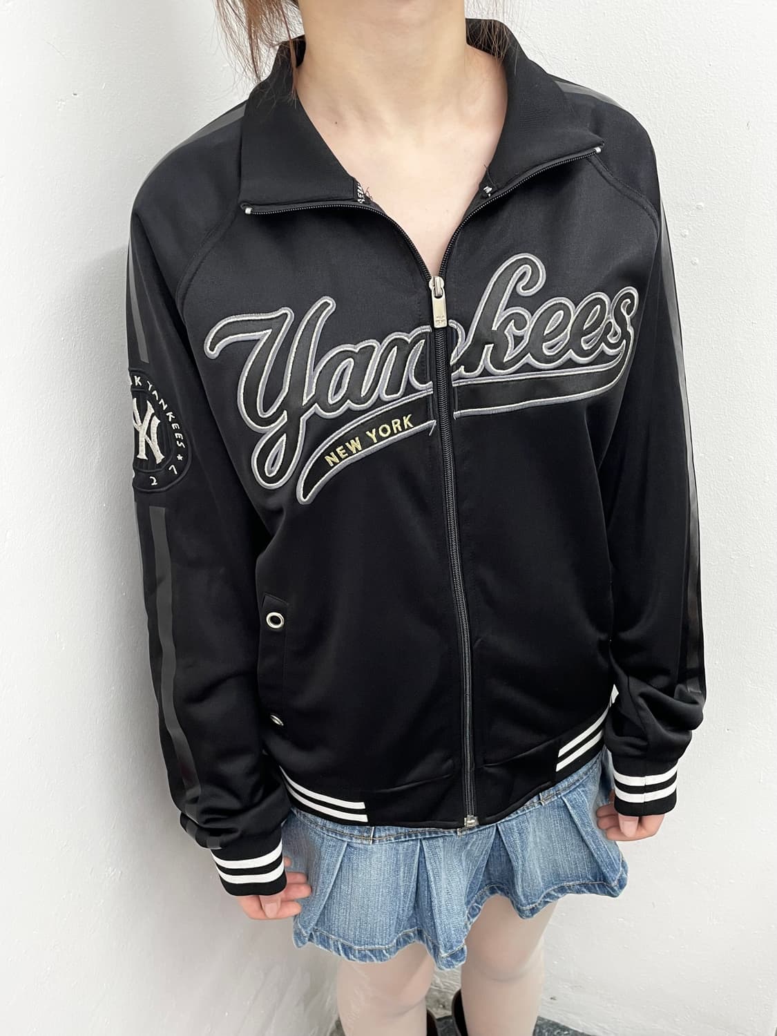 mlb 뉴욕양키즈 로고 집업 상품이미지1