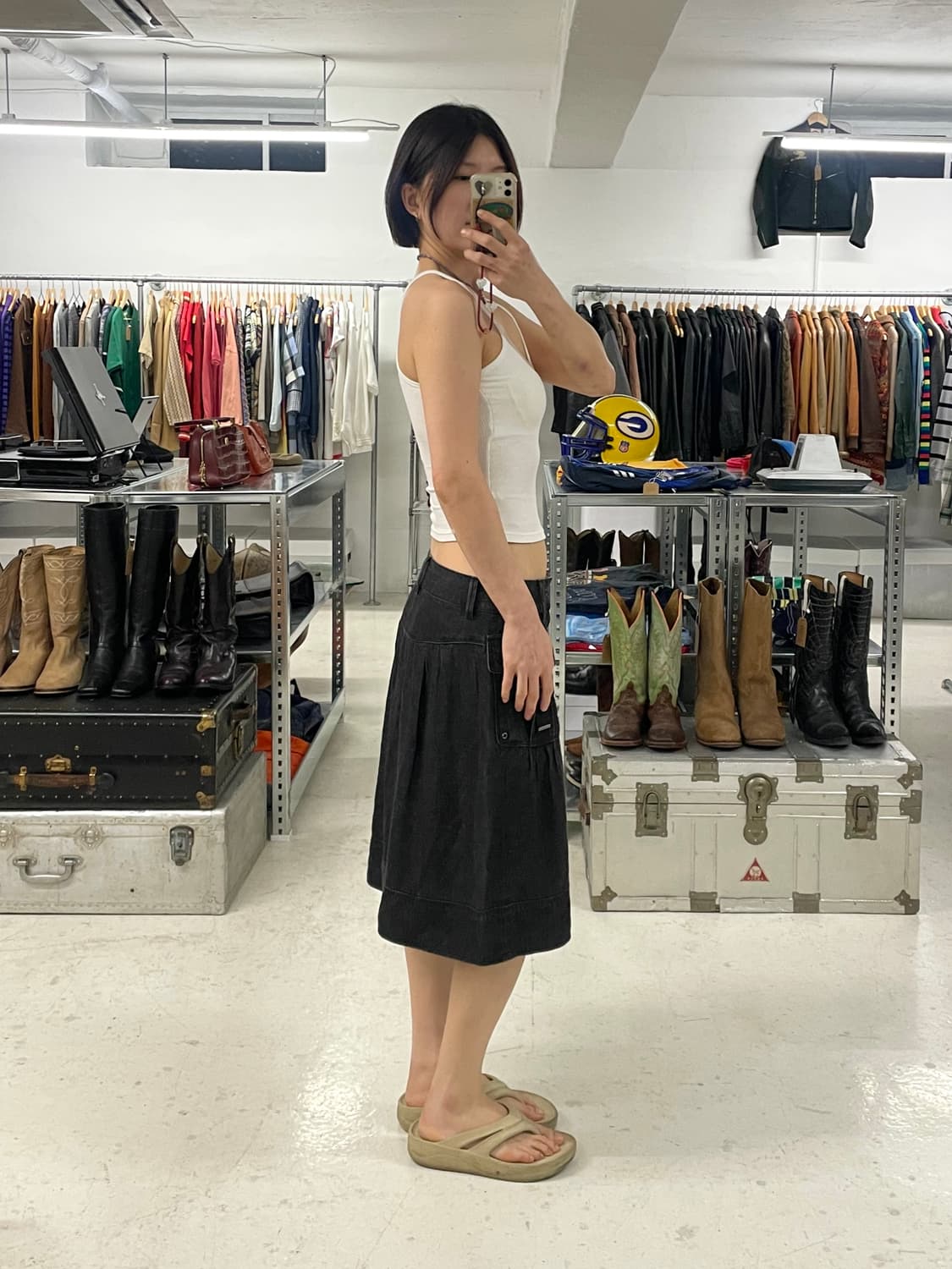 BURBERRY denim skirt 버버리 데님 미디스커트 상품이미지2