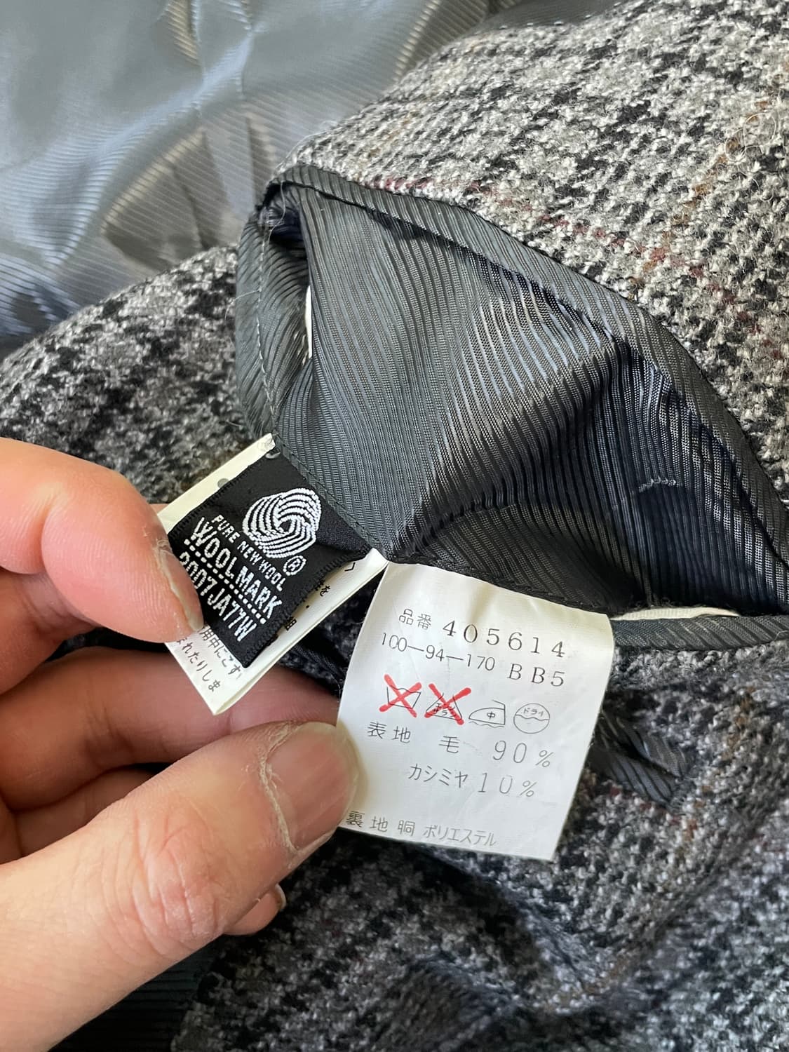 안토니오 푸스코 테일러드 캐시미어 체크 블레이저  상품이미지9