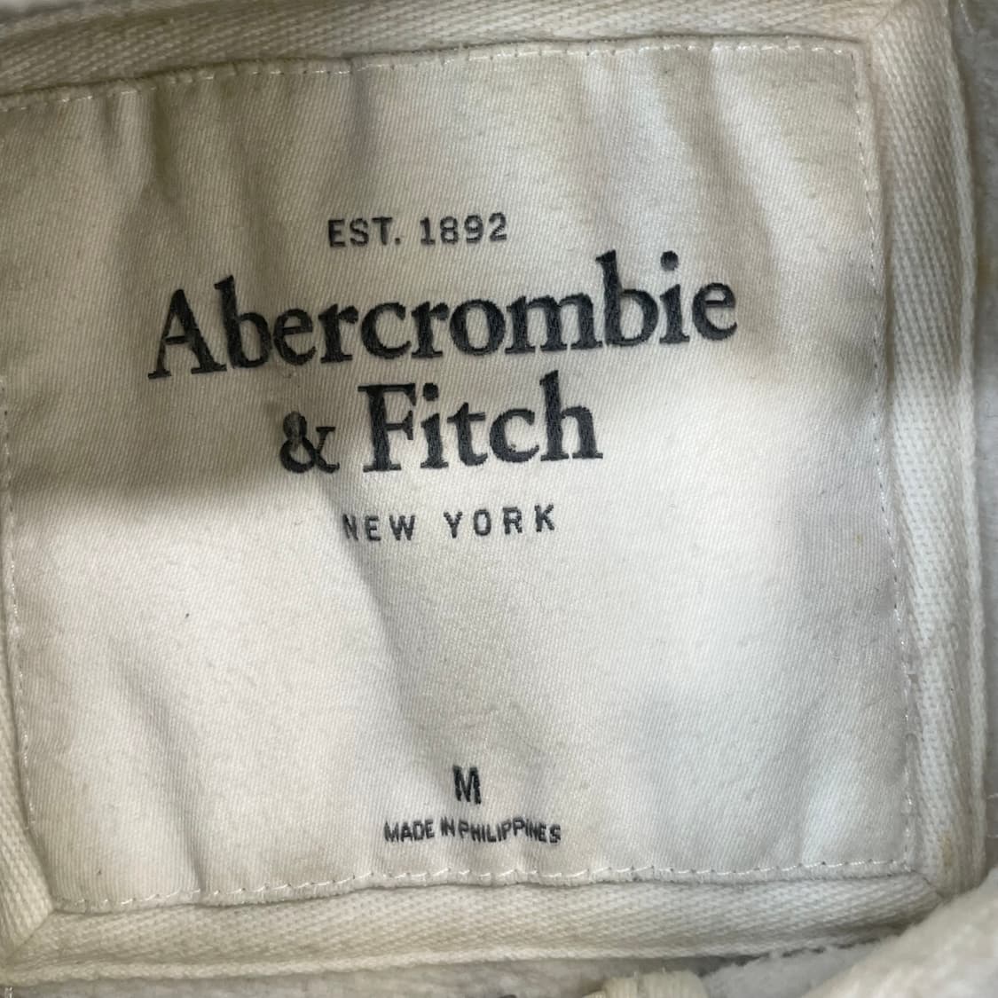 아베크롬비 아치 로고 후드집업 화이트 상품이미지3