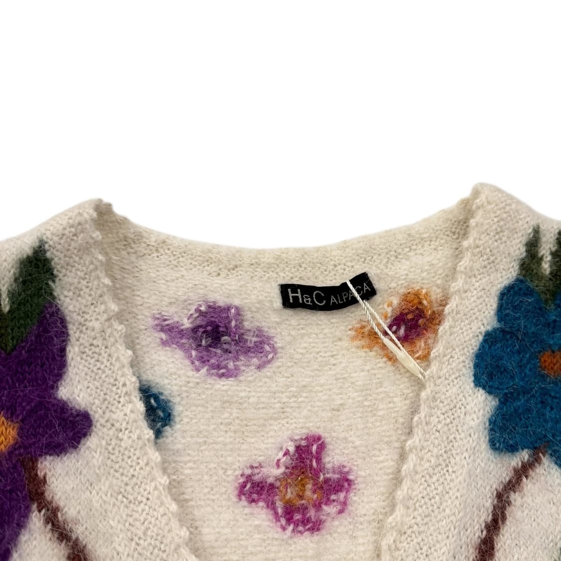 H&C ALPACA 플라워 알파카 니트 베스트 아이보리 상품이미지8