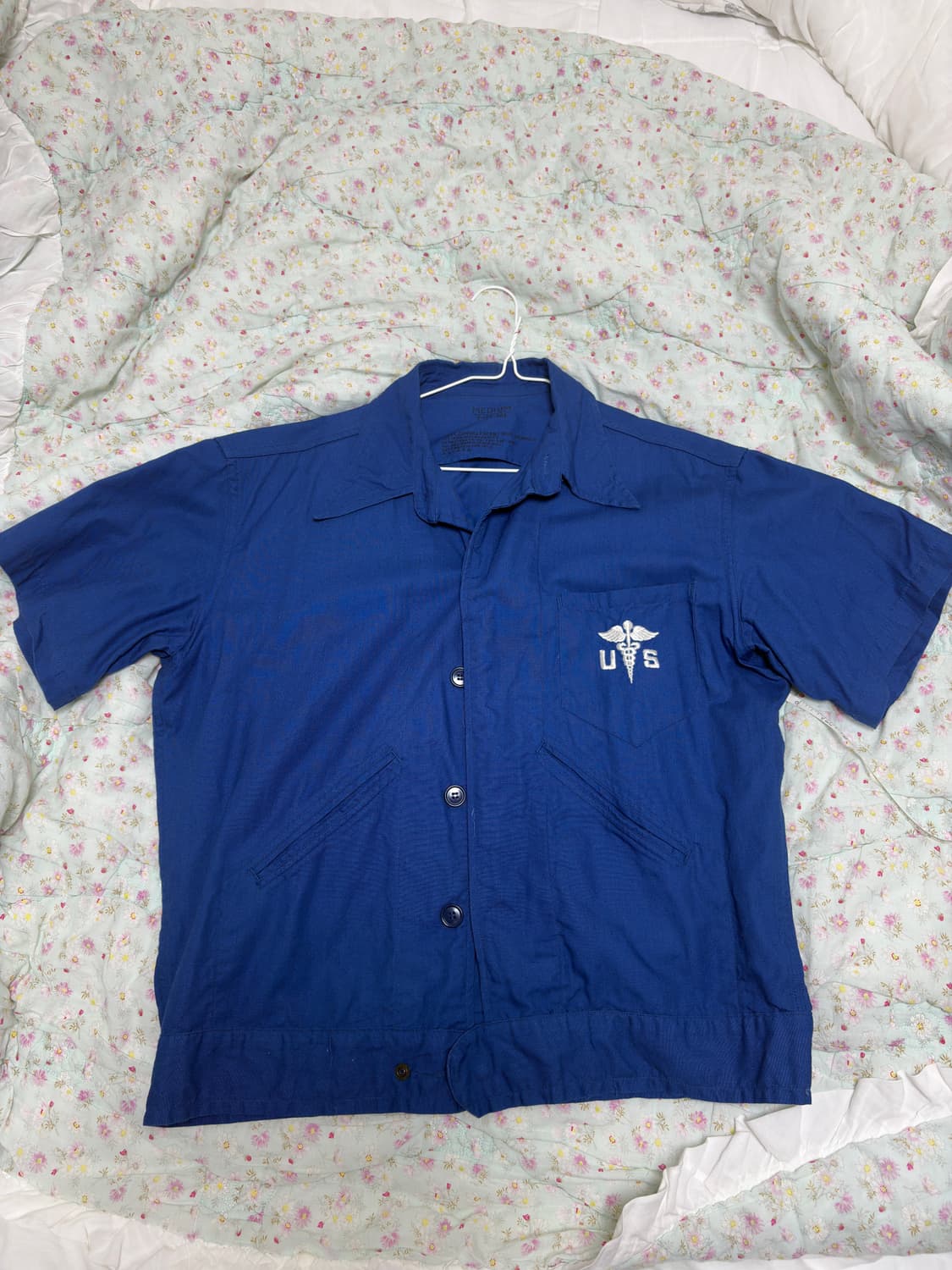 53년 미군 한국전쟁 메디컬 반팔 셔츠 블루, 자켓 M (105상당) 상품이미지2