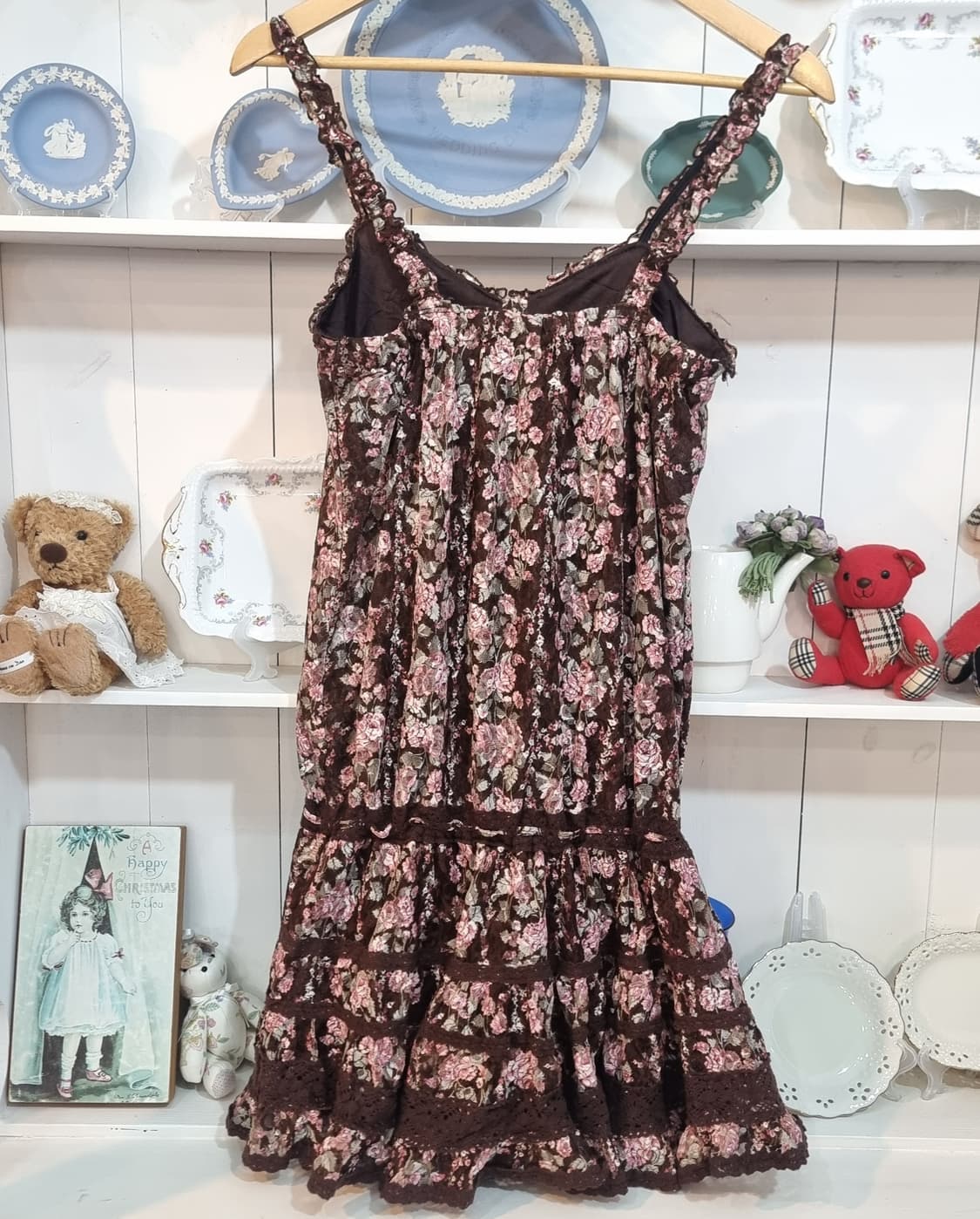 리즈리사 로즈레이스 초코플라워 캐미솔 원피스 상품이미지5