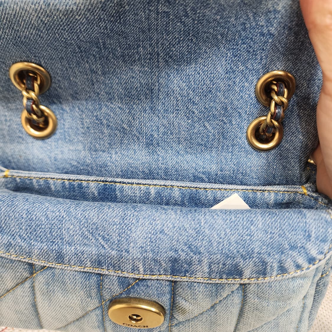코치 데님 태비 20 숄더백 새제품 오염있음 상품이미지9