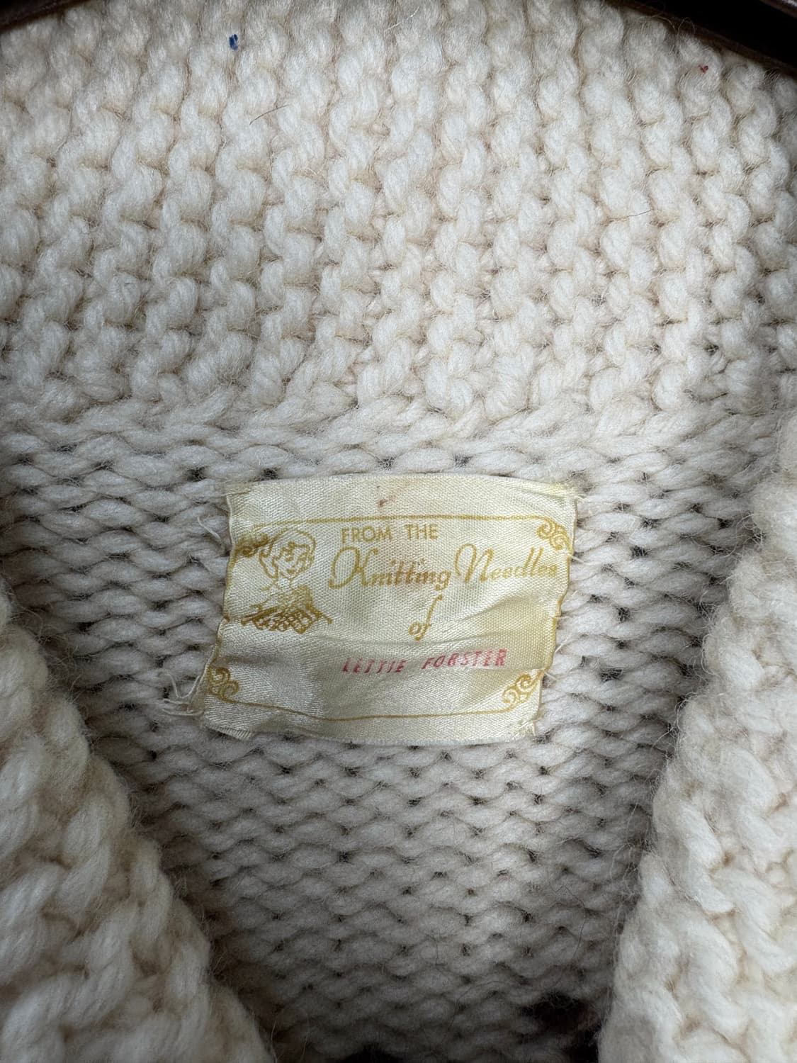 레티포스터 캐나다 헤비울 코위찬 니트집업 자켓  A3600 상품이미지6