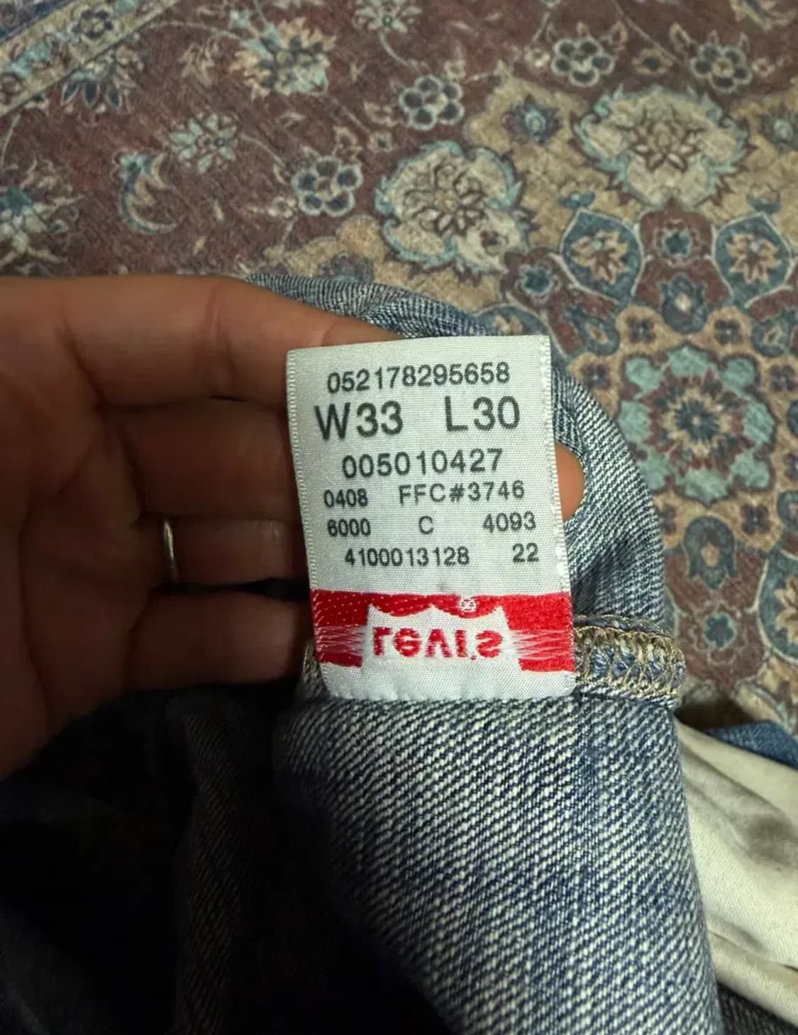 리바이스 501데님 33/30 상품이미지3