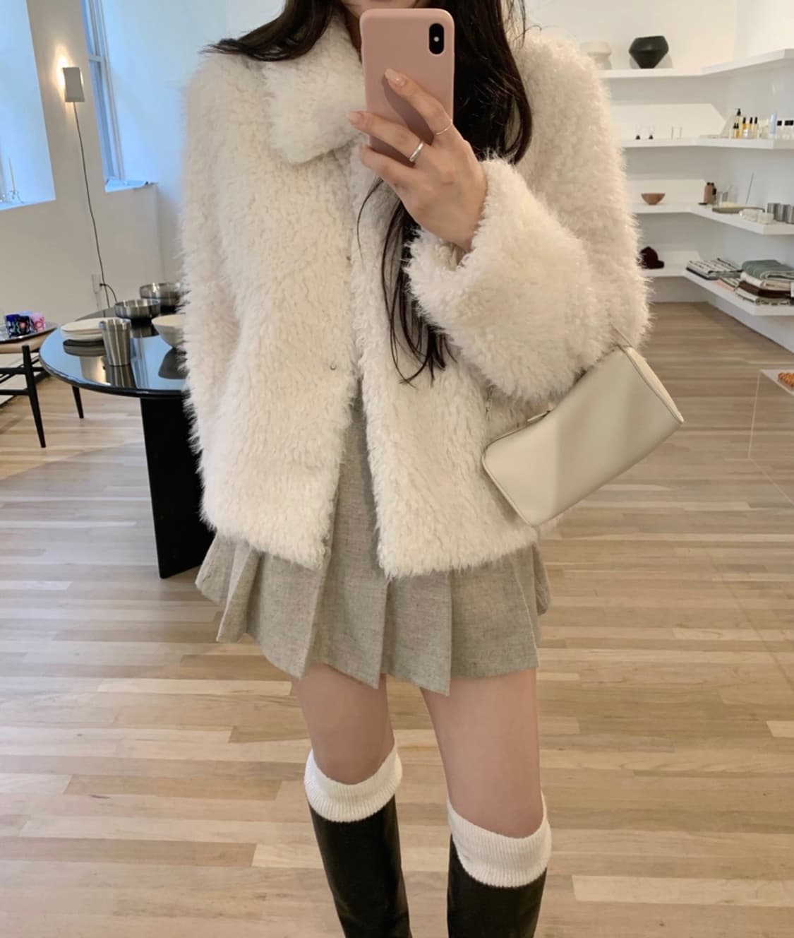 리즈 Needs 노엘 시어링 퍼자켓 상품이미지1