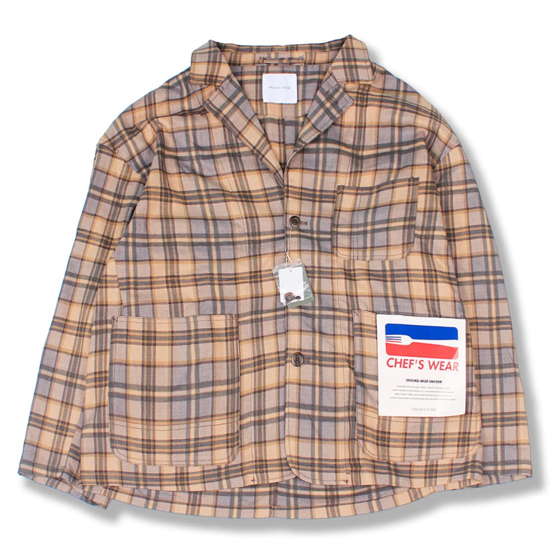 프릭스스토어 체크 3버튼 자켓 상품이미지1