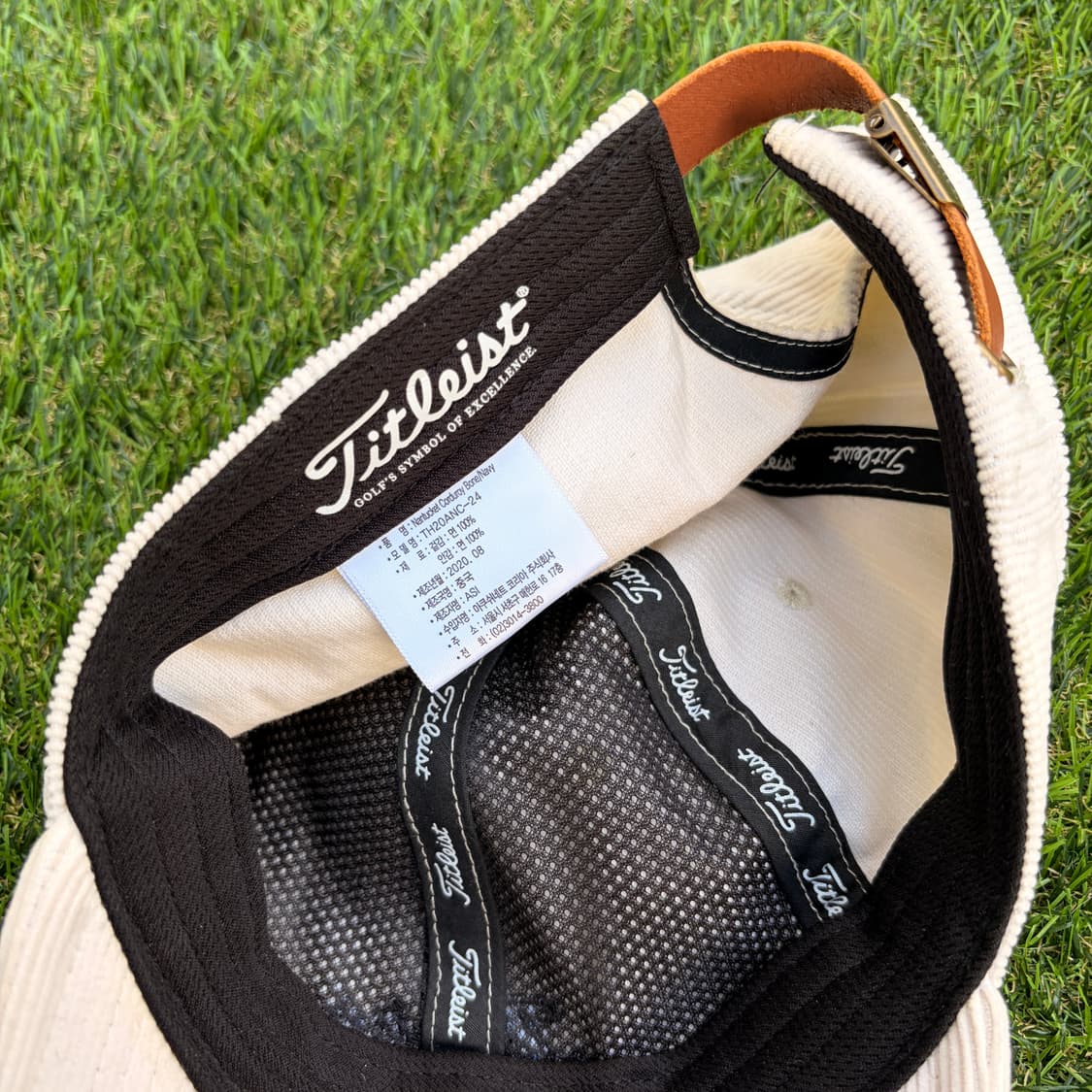 타이틀리스트 아이보리 코듀로이 캡 상품이미지4