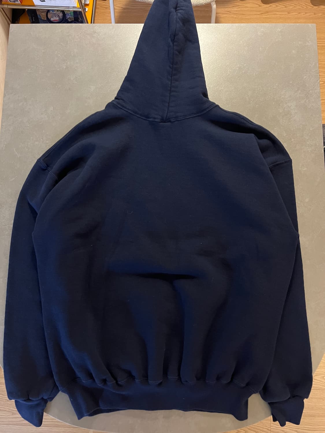 90s USA 러셀 빈티지 후드 네이비 XXL 상품이미지4