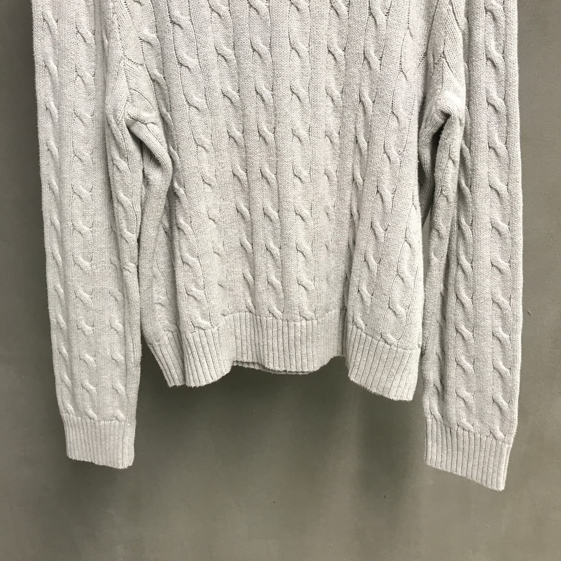 폴로 랄프로렌 케이블 니트 화이트 XL 상품이미지3