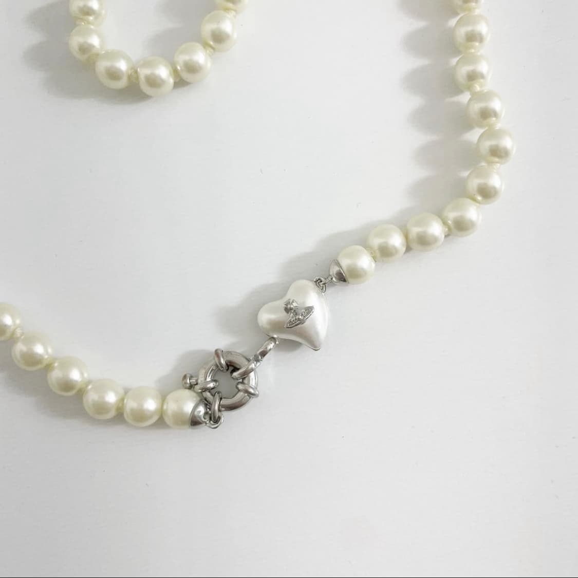 비비안웨스트우드 아카이브 하트 orb 진주 펄 초커 목걸이 상품이미지2