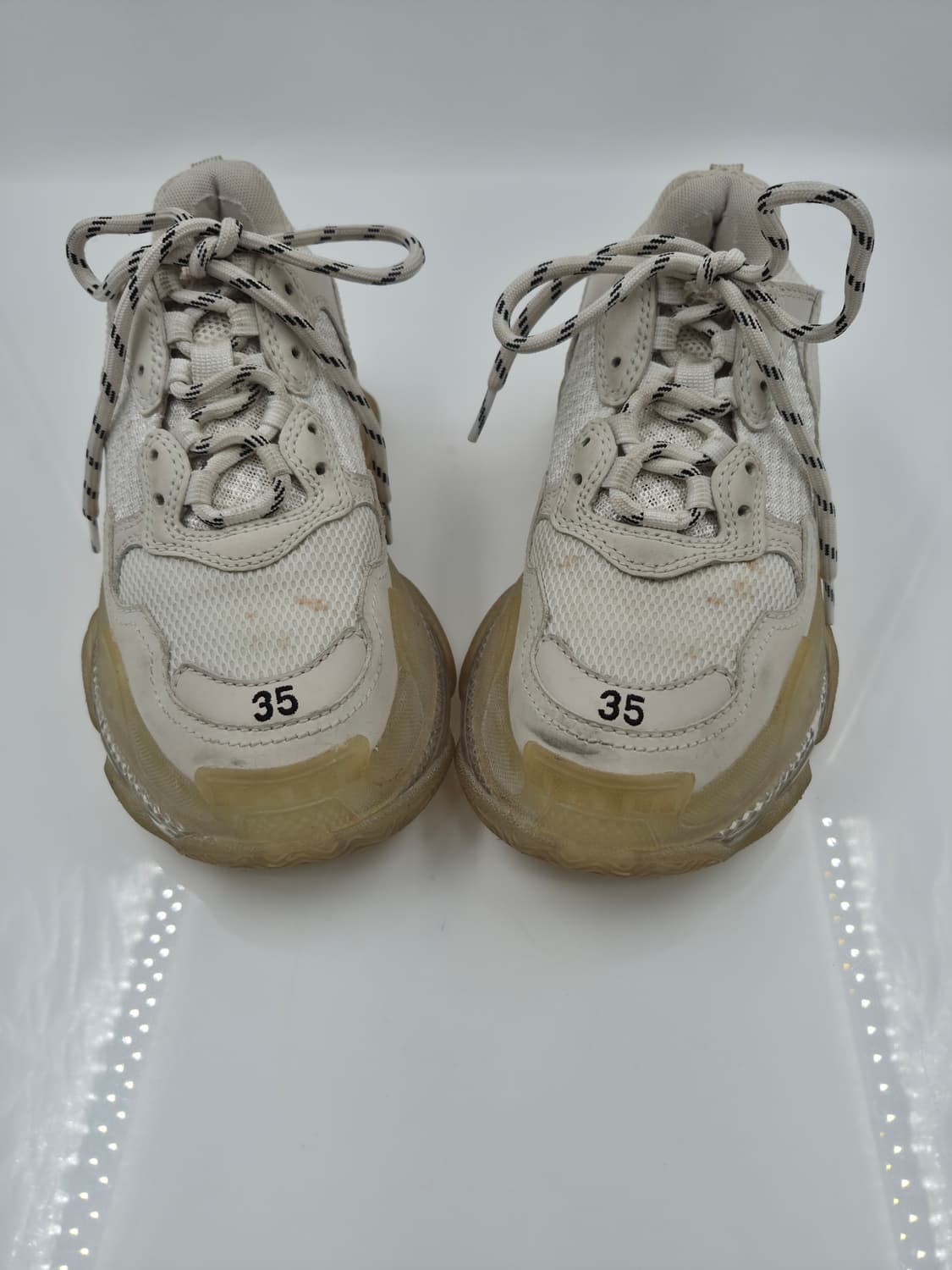 발렌시아가 트리플S 스니커즈 화이트 클리어솔 상품이미지7