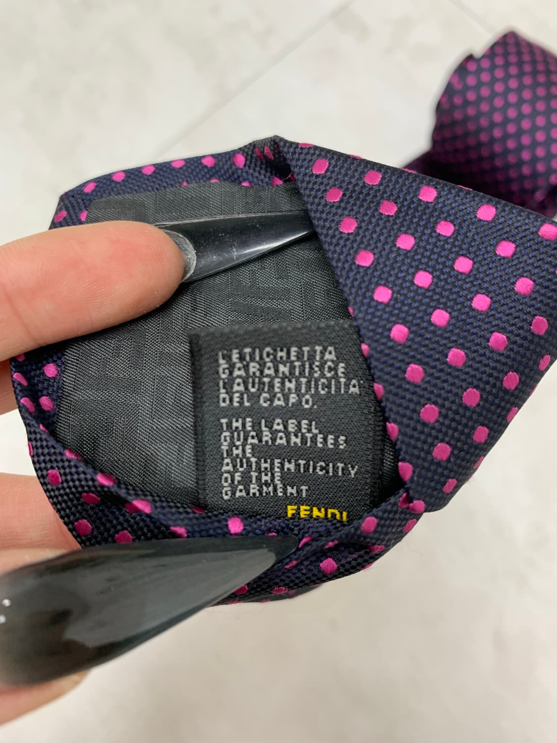 펜디 퍼플 도트 디테일 넥타이 #290 상품이미지4