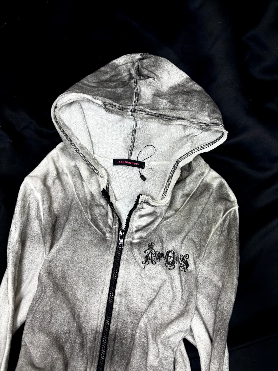 00’s Rare Punk algonquins Logo Print Dir 상품이미지6