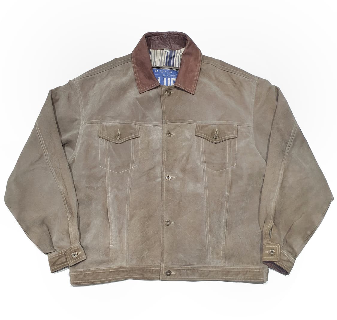 빈티지 rock n blue 스웨이드 트러커 자켓 (빅사이즈110 이상) 상품이미지1