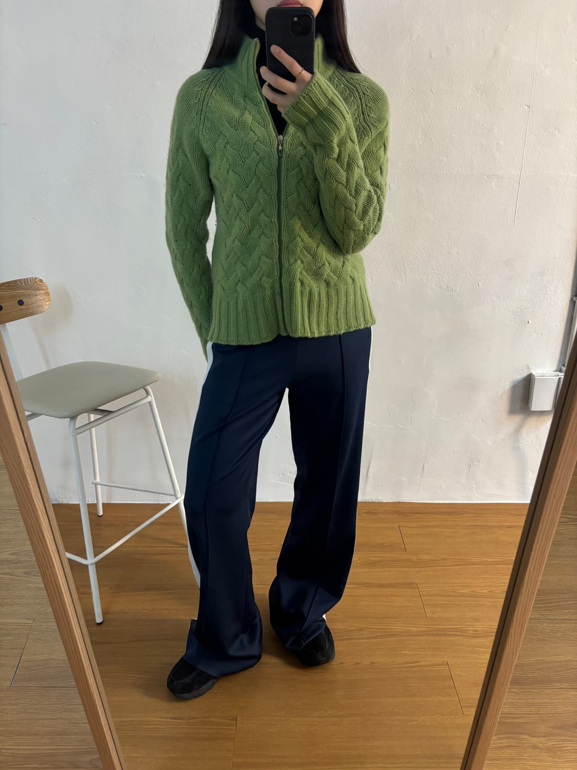 빈티지 케이블 니트 집 상품이미지3