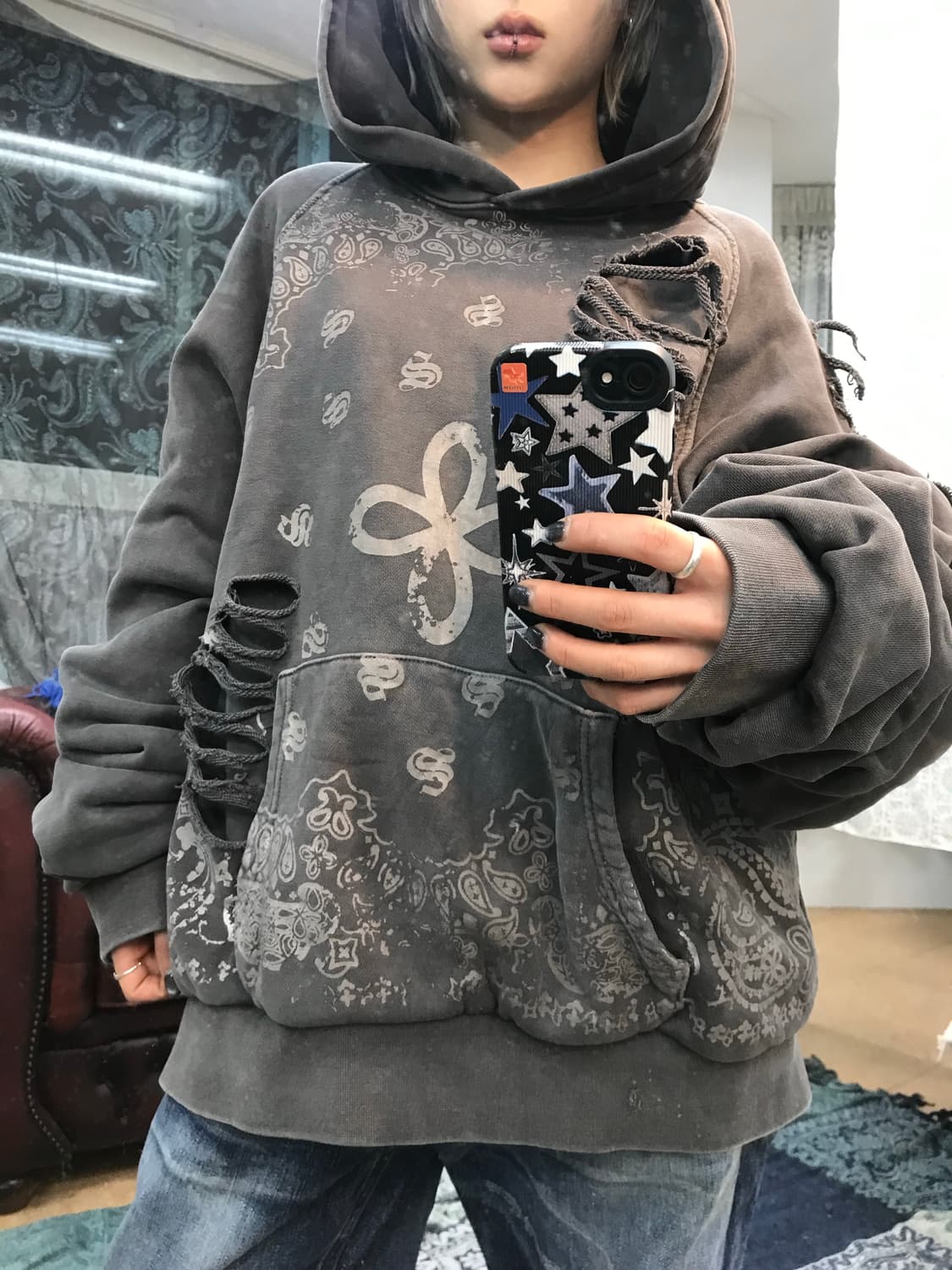 Surgery 써저리 페이즐리 피그먼트 후드티  상품이미지2