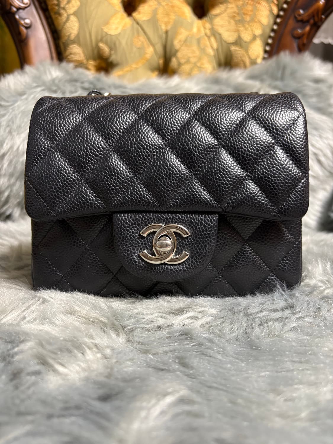 샤넬 클래식 뉴미니 캐비어 은장(17번대) 상품이미지1