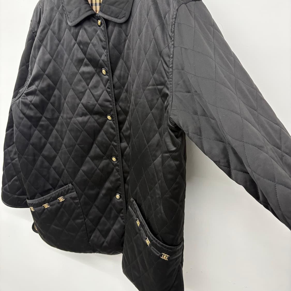 닥스 블랙 퀼팅 자켓 여/L 상품이미지3