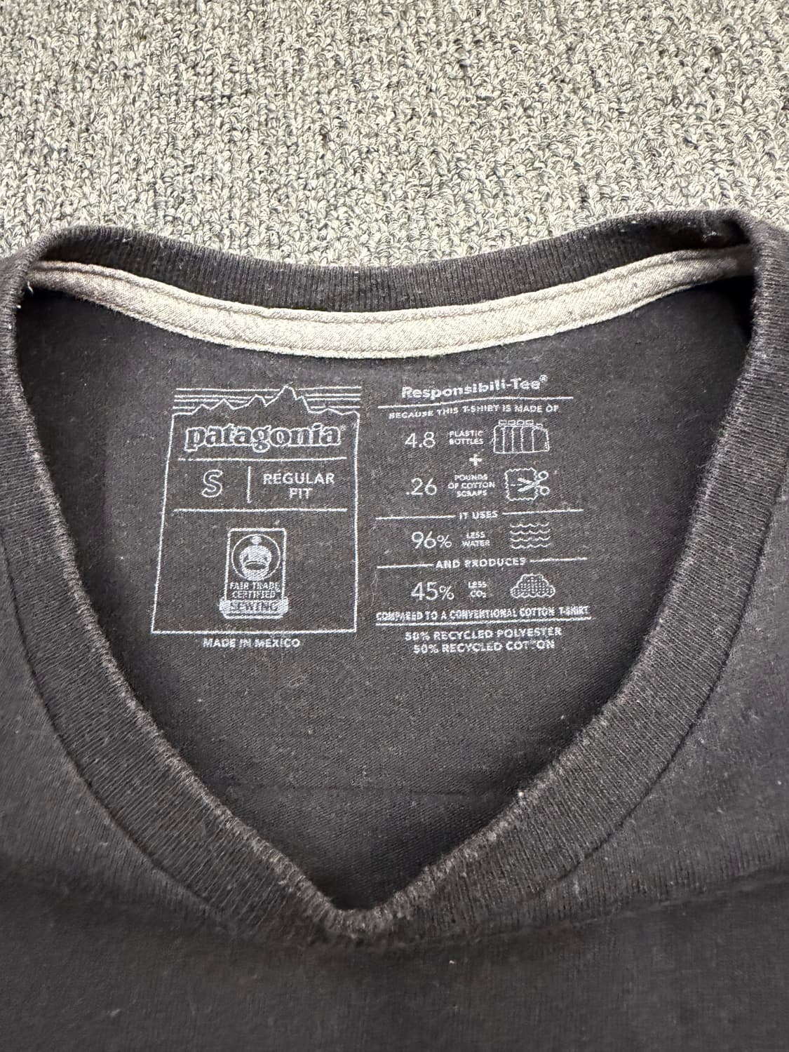 S) 파타고니아 빈티지 베이직 후면 프린팅 반팔 티셔츠 상품이미지2