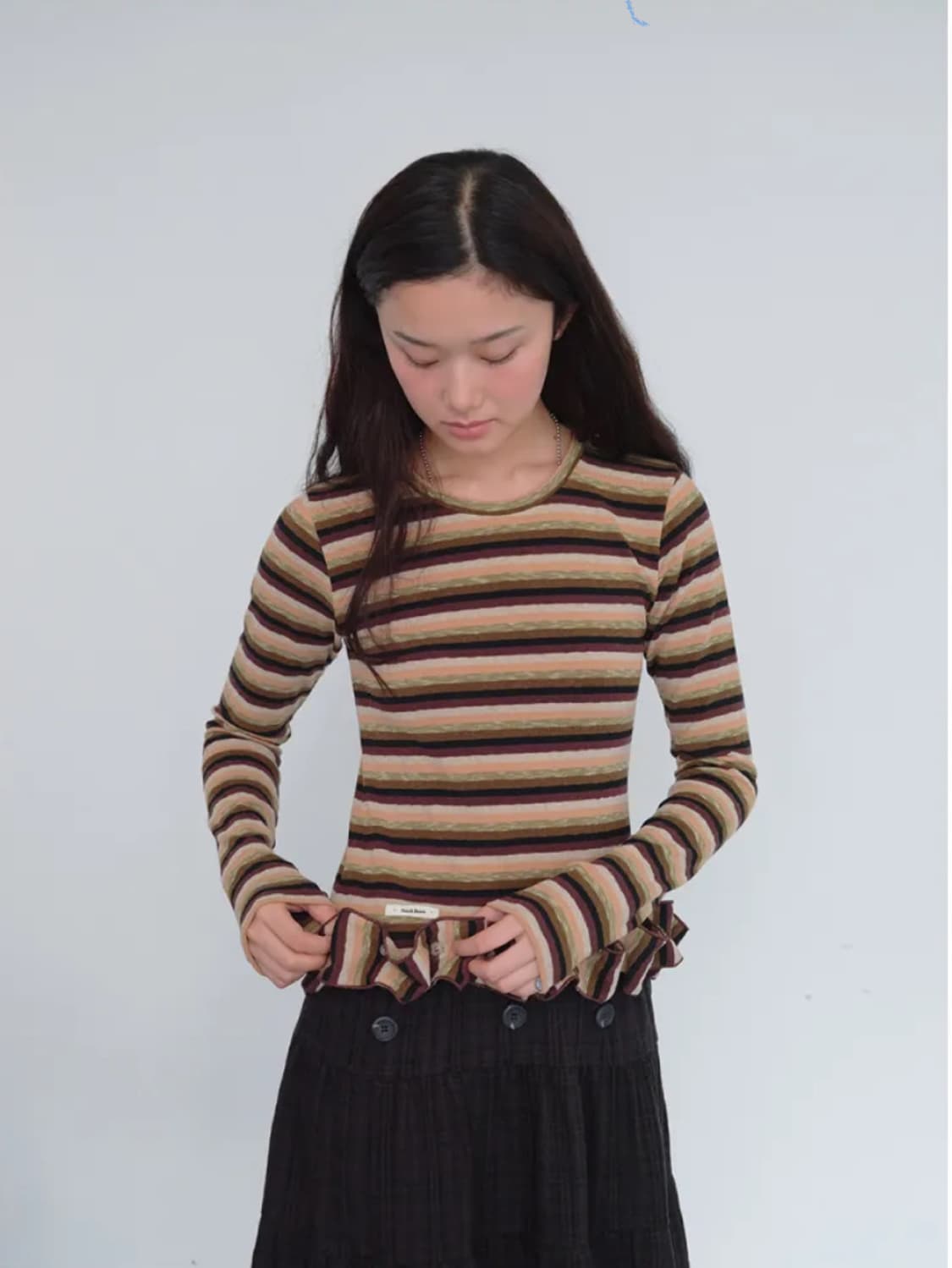 무음 MUWM 러플 세트 티셔츠 상품이미지1