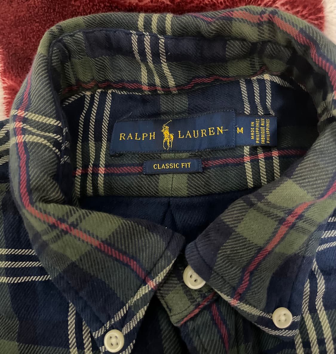 폴로 랄프로렌 클래식핏 체크 셔츠 M 상품이미지3