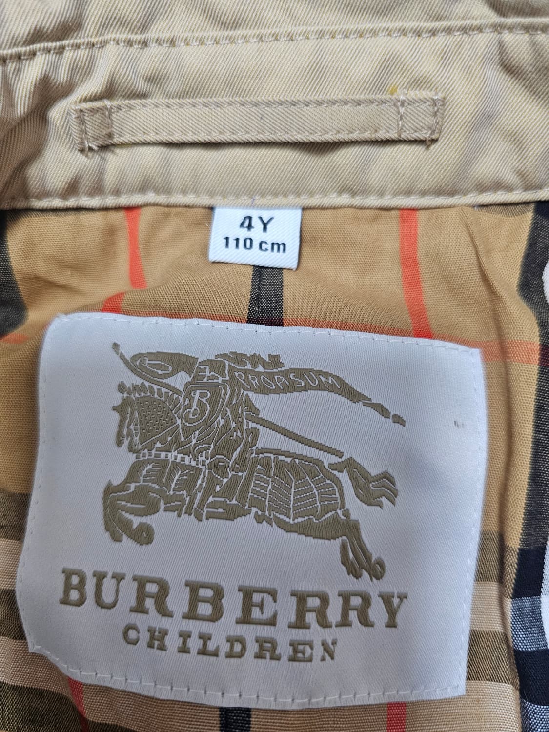 버버리 정품 키즈 트렌치 코트 110 상품이미지3