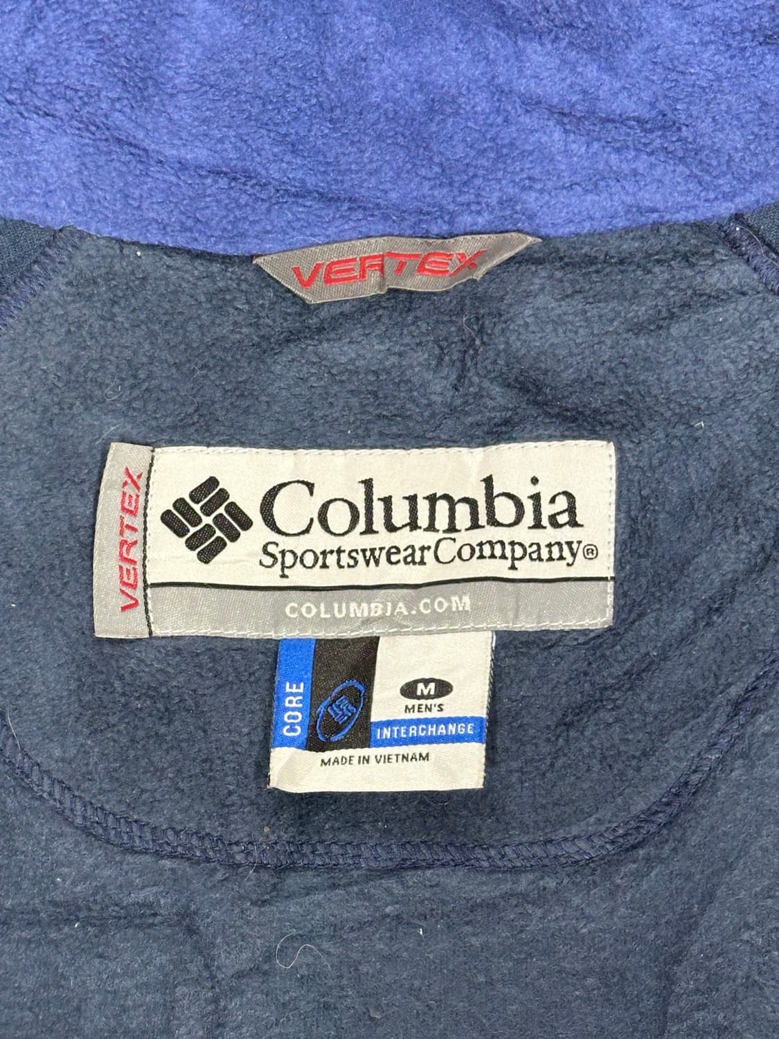 콜롬비아 네이비 내피 후리스 아웃도어 바람막이 고프코어 트랙 자켓 M 상품이미지7