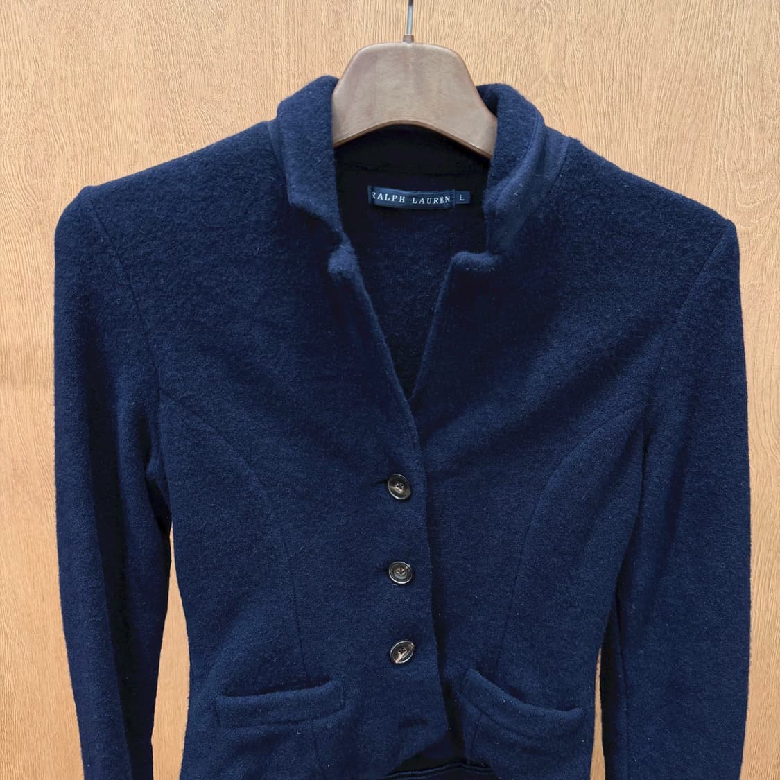 폴로 랄프로렌 울 테일러드 자켓 스탠드 카라 디테일 슬림핏 네이비 상품이미지4