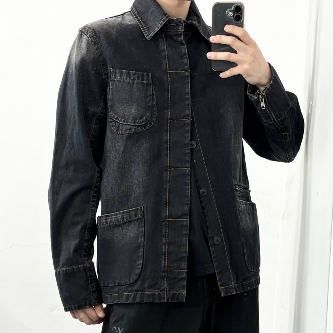 Fuck Jeans 흑청 데님 자켓 상품이미지2