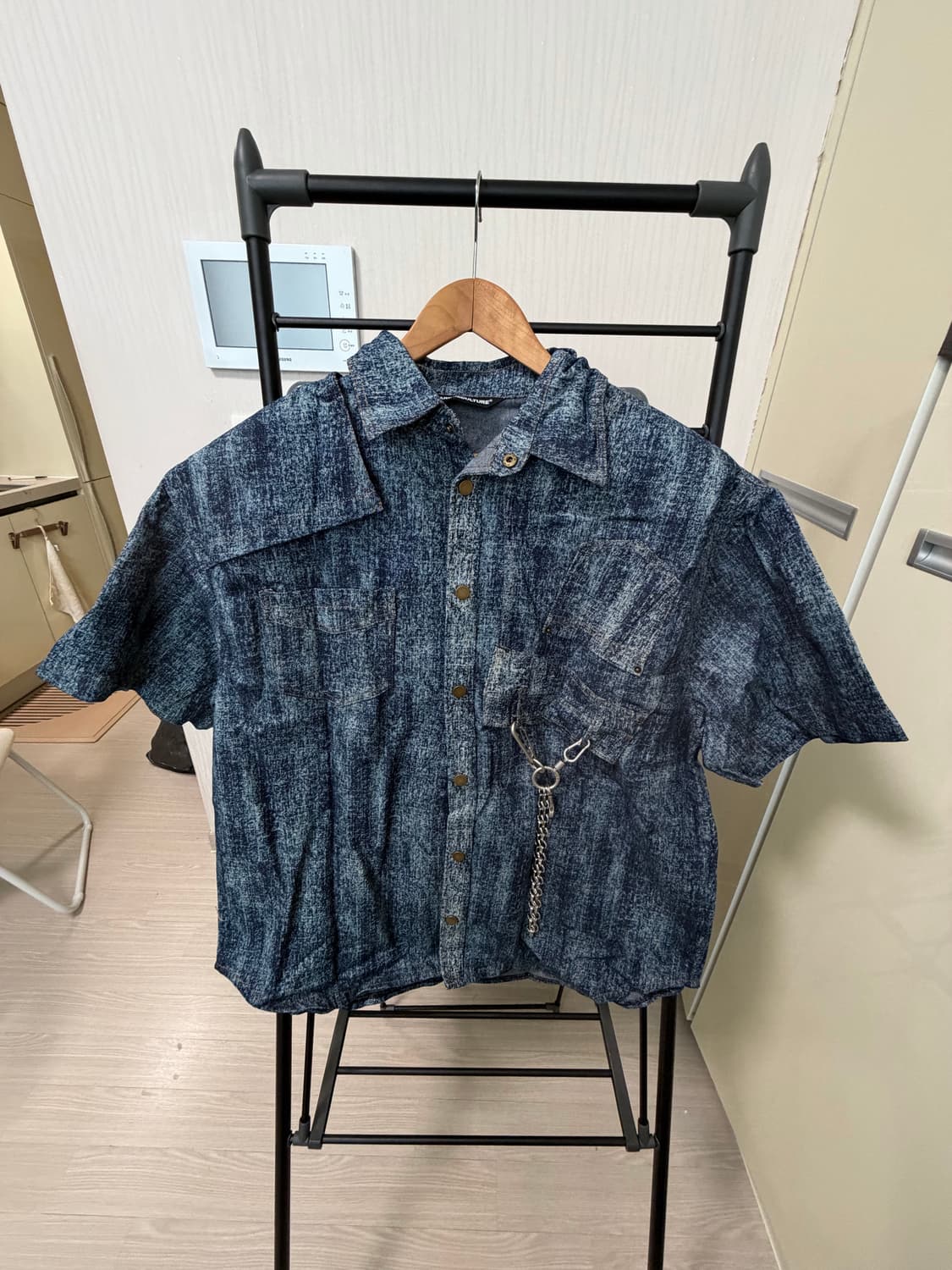 ARGUECULTURE 데미지 데님 셔츠/L(해외사이즈) 상품이미지1