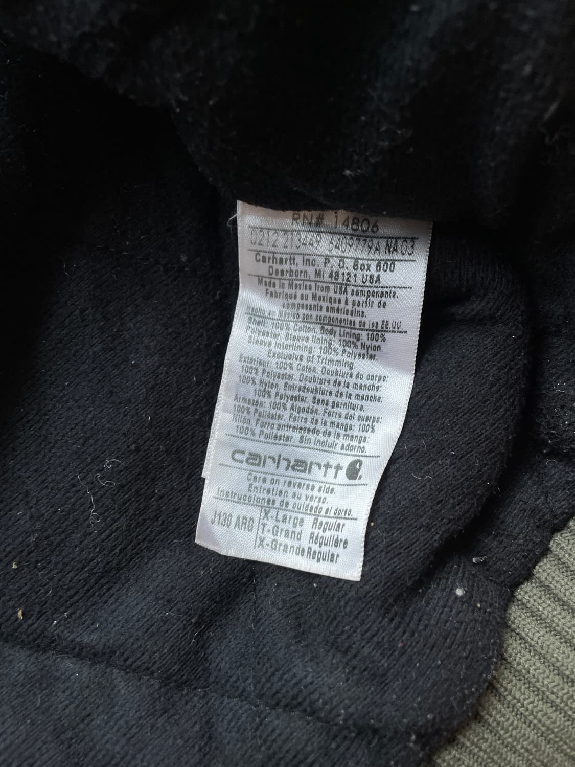 칼하트 j130 ARG 아미그린 액티브 샌드스톤 carhartt 빈티지 상품이미지7