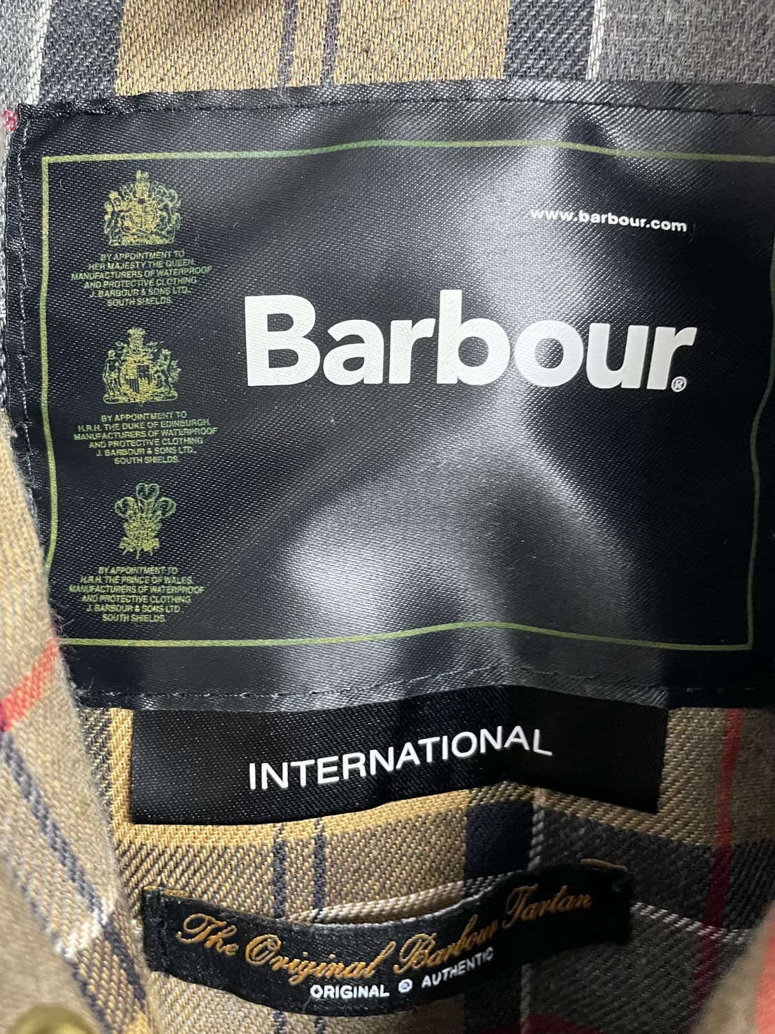 바버 인터네셔널 검정 벨티드 왁스자켓  (on.317)    상품이미지7