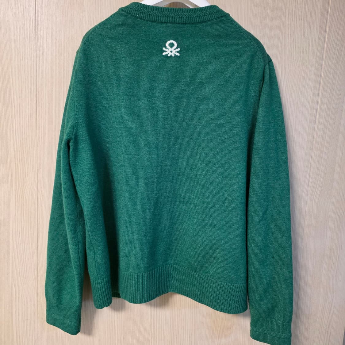 베네통 그린 라운드넥 가디건 M 상품이미지6