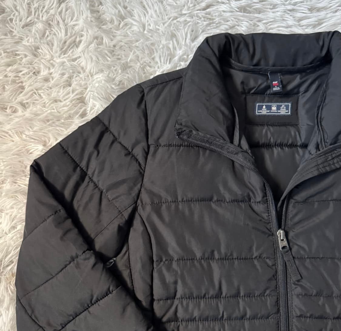여성 아베크롬비 일본빈티지 경량패딩 빈티지패딩 블랙 상품이미지5