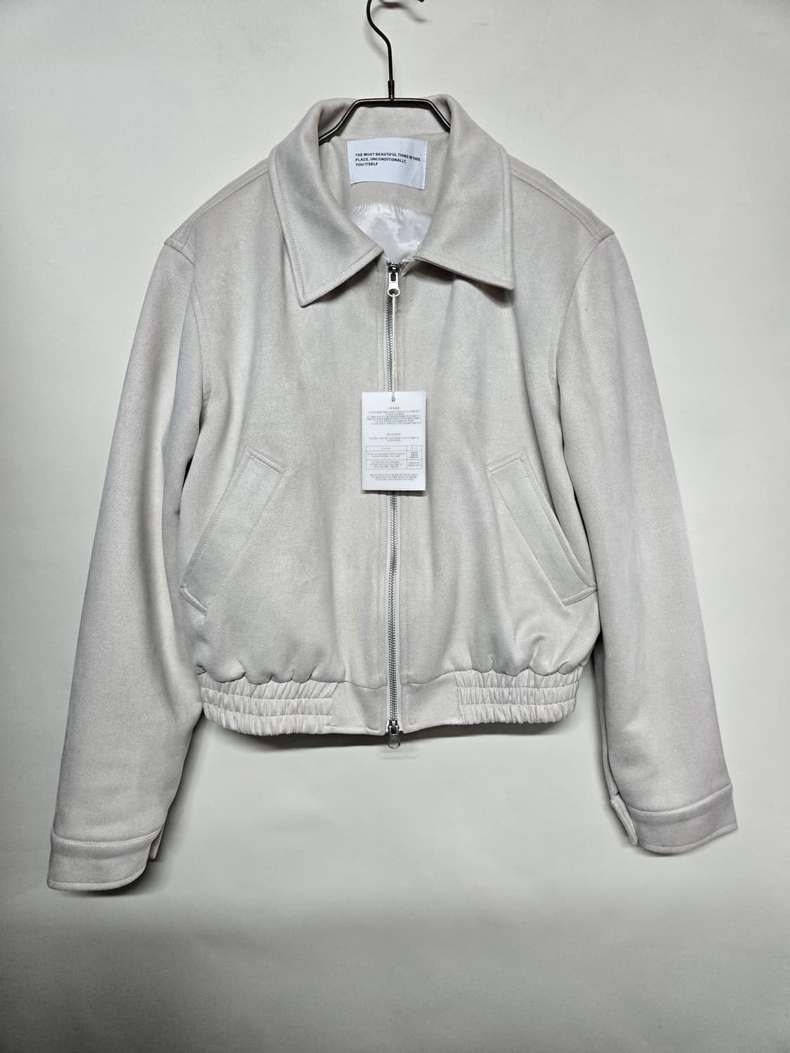 새제품)플레이스 스튜디오 스웨이드 블루종 아이보리 free 상품이미지1