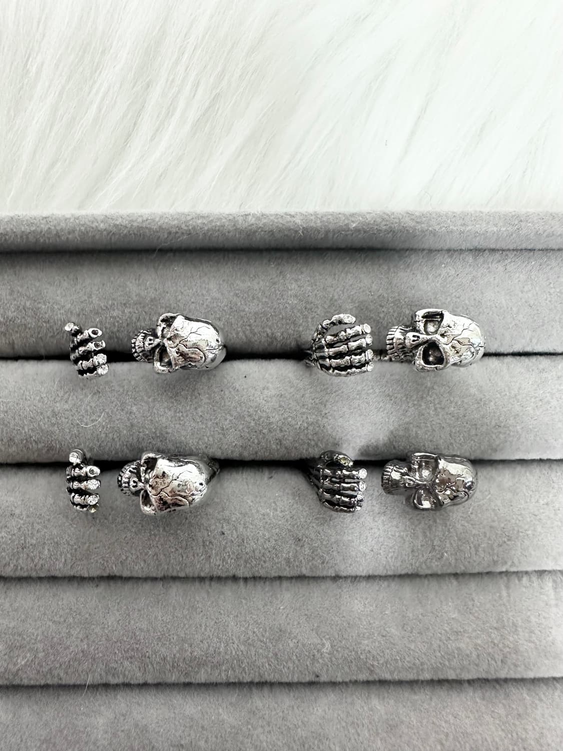 고스펑크 해골 반지 상품이미지1