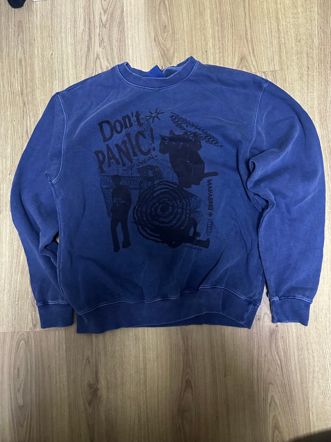 무신사 마하그리드 맨투맨 판매(네이비,차콜) 상품이미지3